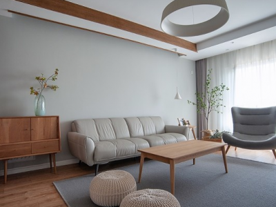 万豪绿城120平日式三居室装修案例