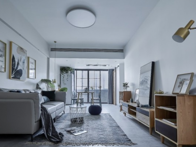 金山福地一期96平现代简约二居装修案例