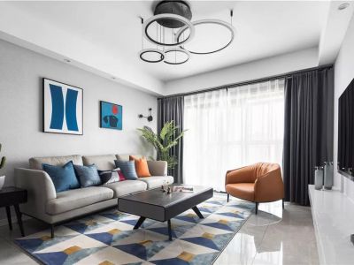 公园里105平方米三居室北欧风格装修案例