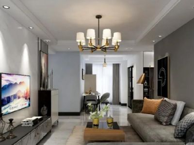 鑫茂源E时代110平米现代简约风三居室装修案例