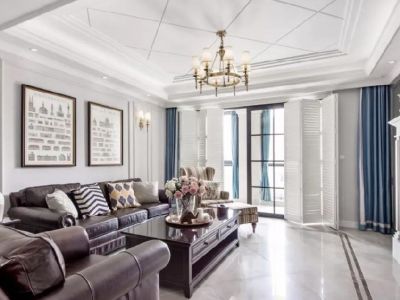 佳兆业滨江四季120平米美式风格三居室装修案例