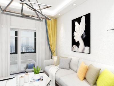 民怡园105平米现代简约三居装修案例