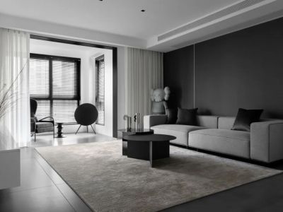 翰林华府140平三居室极简风格装修案例