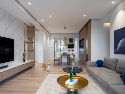 绿地世纪城153平米现代简约三居装修案例