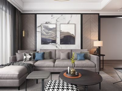 金辉优步大道现代风格158平米三居室装修设计图案例