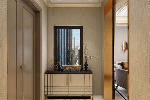 [济南绿橙装饰]入户玄关柜这样设计，把空间利用到极限