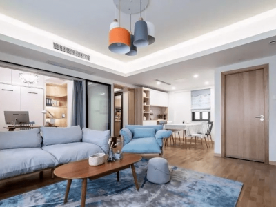 万科淮海天地136平现代简约三居装修案例