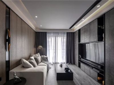 保利天悦90平二居室现代风格装修案例
