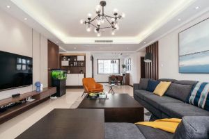 [西安今朝装饰]120平三居室现代简约风格装修设计，简洁温馨很居家舒适