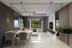 [济南天慕峰装饰]135㎡现代三居室，低调的轻奢质感