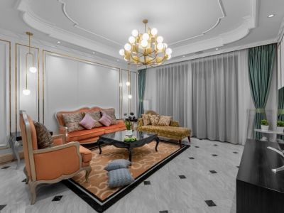 壹廷中央府院山133平三居室欧式风格装修案例