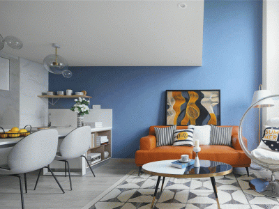 泰康花园北欧风格102平米三居室装修案例