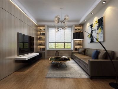 中庚香山新城新中式风格115平米三居室装修案例