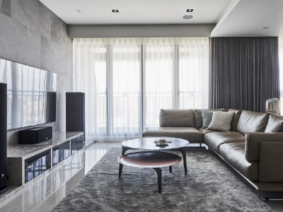 阳光·凤栖澜湾极简风格115平米三居室装修设计图案例