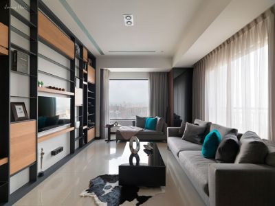 凯乐国际城三居106方现代风格装修案例