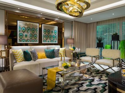 极目楚天三居128方现代风格装修案例