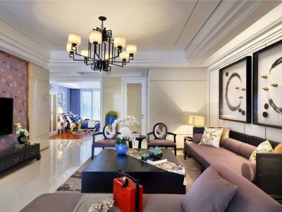 太阳星城三居室126方现代风格装修案例