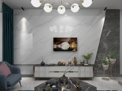 丽晶国际110平现代轻奢三居装修案例