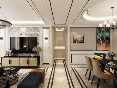 天和御景115平现代简约三居室装修案例