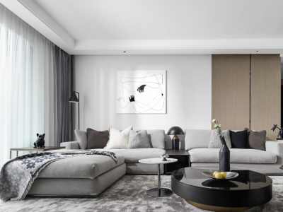 昌信万卷山河北欧风格101平米三居室装修效果图案例