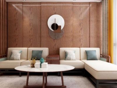 天阅湖滨雅苑新中式风格135平米装修案例