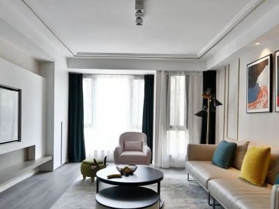 绿城明月滨河现代风格106平米装修案例