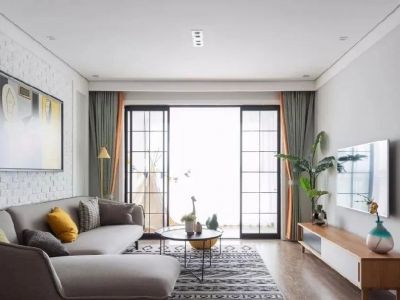 悦四季华庭北欧风格118平米装修案例