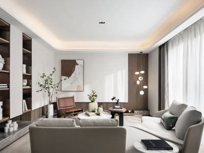 龙湖泱望现代风格160平米装修案例