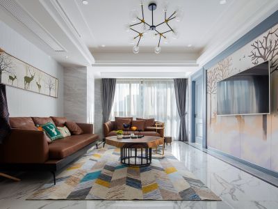 新千国际广场112平米北欧风格装修案例