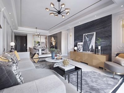 恒昌卢浮公馆120平米轻奢风格装修案例