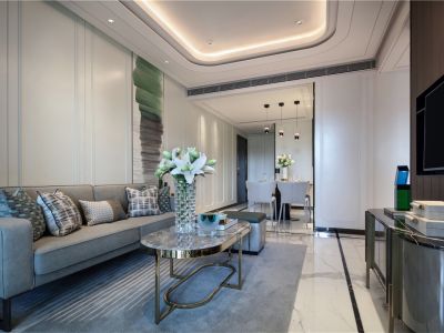 金科凯旋广场106平米轻奢风格装修案例