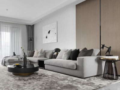 万星城现代风格135平米三室装修设计图案例