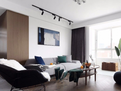 星海湾一号现代风格156平米三居室设计效果图案例