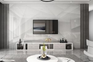 [黄冈华宁装饰]瓷砖电视背景墙 电视墙瓷砖效果图欣赏