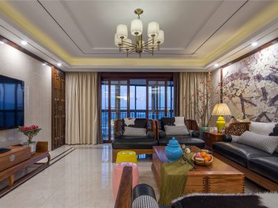 锦绣现代城中式风格141平米三室两厅装修案例