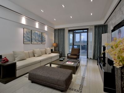 滨湖苑现代中式143平米三室两厅装修案例