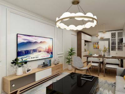 好城·桑旦林70平米二居室现代简约风格装修案例