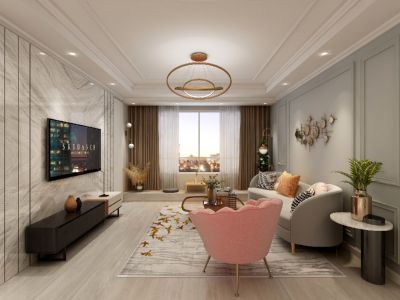 圣桦国际城简约风格三居装修案例