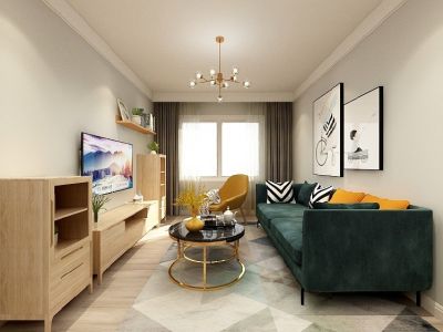 兴发御景湾简约风格二居装修案例