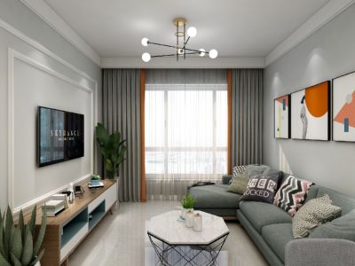 嘉来南河广场简约风格二居装修案例