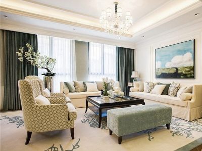 华盛新外滩四居128平欧式风格装修案例