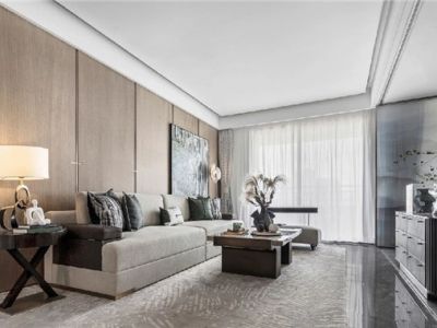 江南世家142㎡四居室新中式风格装修案例