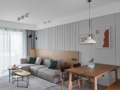 106㎡三居室现代风格装修案例