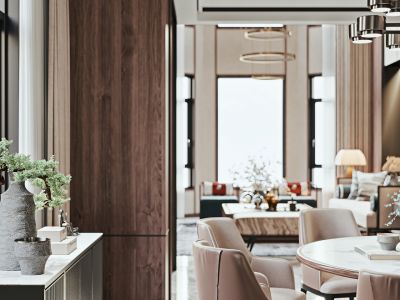 保利西子城280平新中式风格跃层装修案例