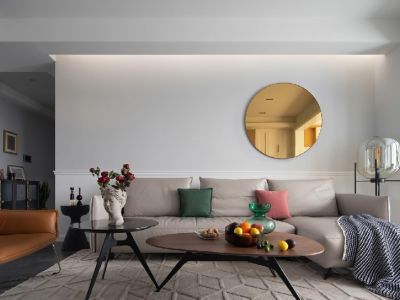 恒大御海天下混搭风格151平米三室装修设计图案例