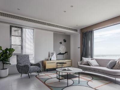 恒大御海半岛轻奢风格130平米三居室装修设计图案例