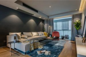 [厦门易尚空间装饰]149㎡现代简约风，灰色调与木质结合，优雅温馨！