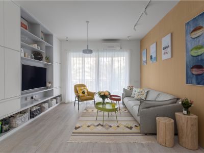 松泰华庭简约北欧140平米三室两厅装修案例