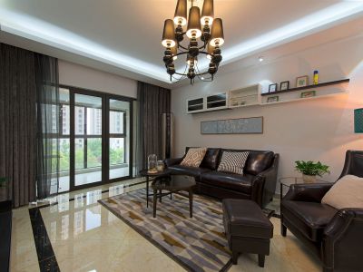 升华翡翠城时尚现代143平米三室两厅装修案例