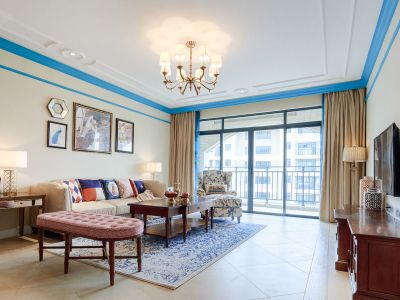 恒大滨江左岸地中海风格117平米三室两厅装修案例